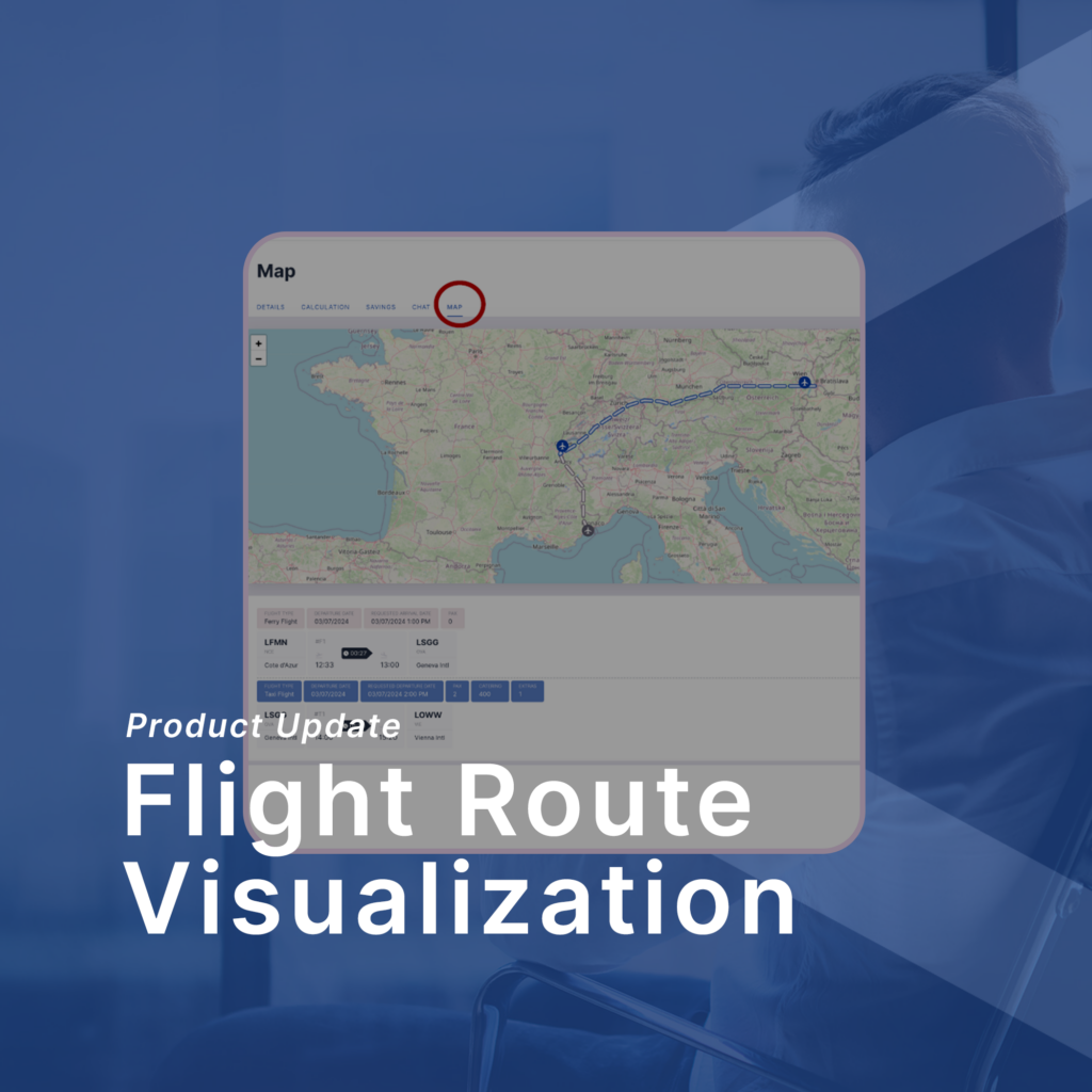 Broker Flight route visualization product updates,charter,booking,time Product updates